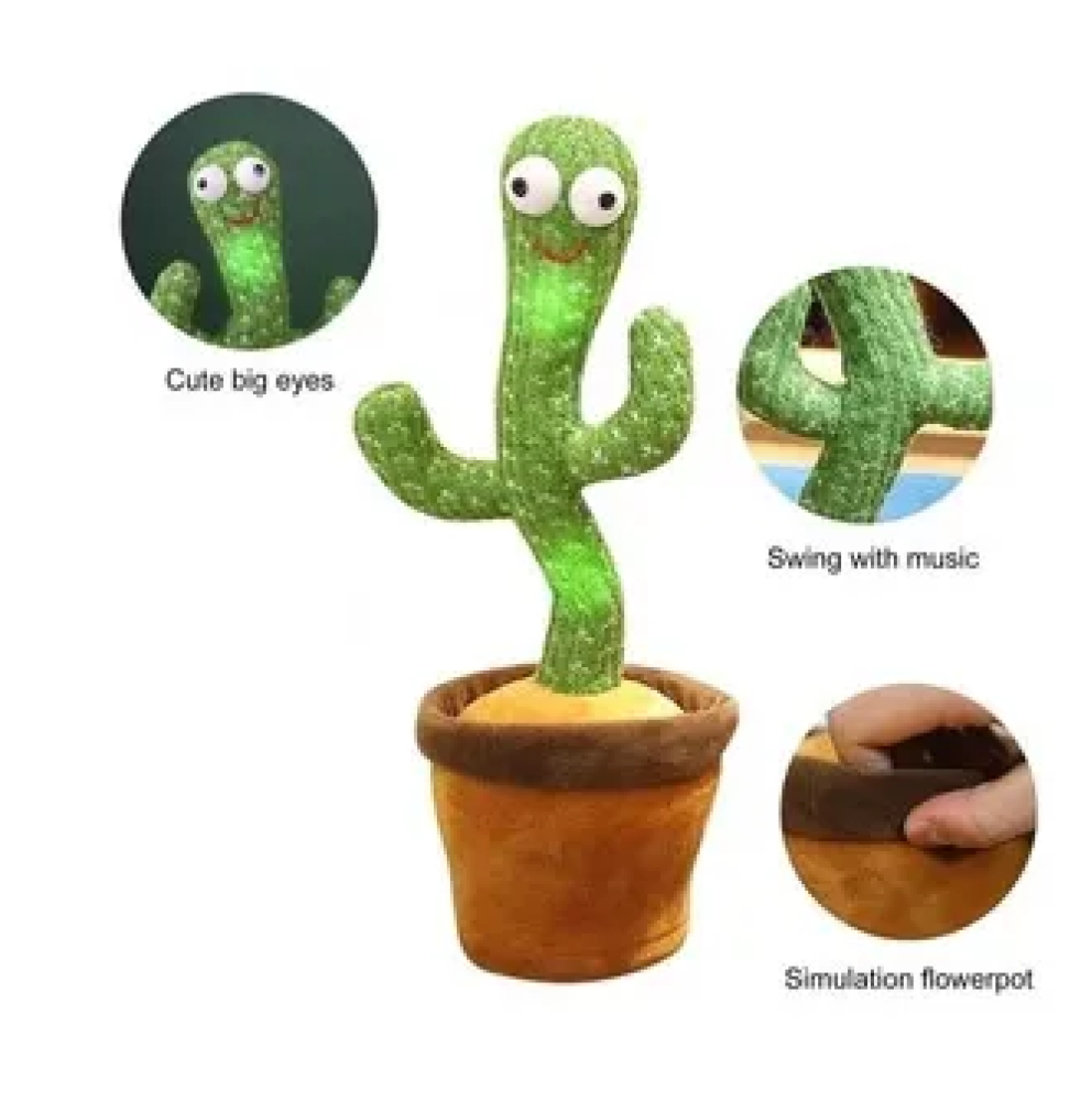 SP Dealz Dancing Cactus Toys for Kids Educational Plush Baby Toy Talking & Singing Electronic Pets for 6 to 12 Months Toddler Repeats What You Say Voice Recorder Musical Toys with 120 Songs