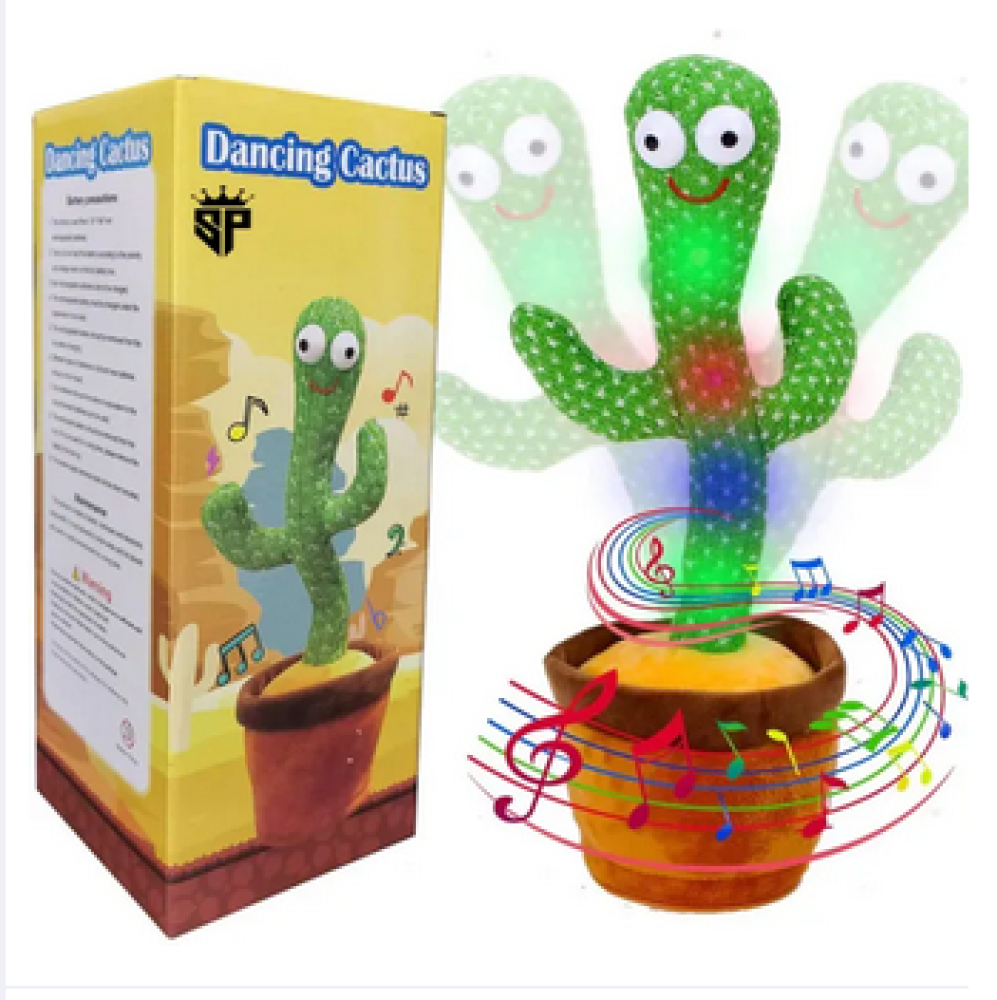 SP Dealz Dancing Cactus Toys for Kids Educational Plush Baby Toy Talking & Singing Electronic Pets for 6 to 12 Months Toddler Repeats What You Say Voice Recorder Musical Toys with 120 Songs