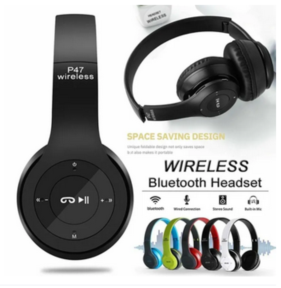 Latest High Quality Wireless Headphones Bluetooth Head Phones For Girls for all Smartphones with mic White and Black Colour