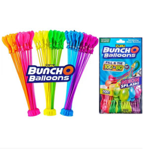 Bunch O Balloons Rapid-Filling Self-Sealing Neon Colored Water Balloons for Outdoor Children Summer Fun